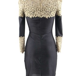 Long Sleeve Off-Shoulder Fashion Lace Dress