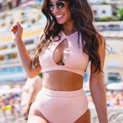 Pink High Waist Sexy Summer Bikini Set
