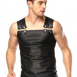 Sexy Men's Leather Vest Sexy Men's Leather Vest