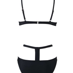 Black Elastic Harness  Sexy Summer Women Bikini Set