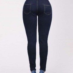 Pencil Pants Blue Female Fashion Casual Jeans