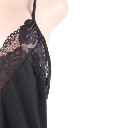 Black Lace Spliced Sexy Sling Teddy Black Lace Spliced Sexy Sling Teddy