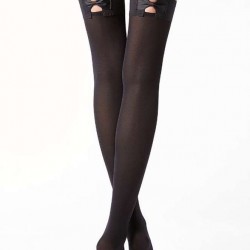 Black Bow Tie Stockings