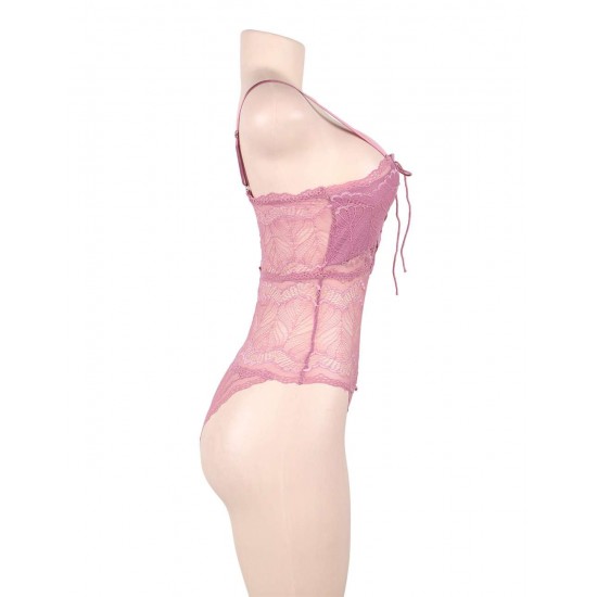 Sexy Chest Ribbon Adjusting Lace Teddy Sexy Chest Ribbon Adjusting Lace Teddy
