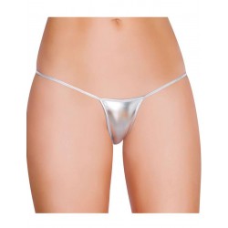 Plus Size Silvery Exotic Micro Shiny G String Thongs