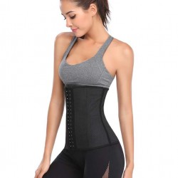 Plus Size 9 Steel Bone Black Soft And Breathable Corset（Height：30CM）