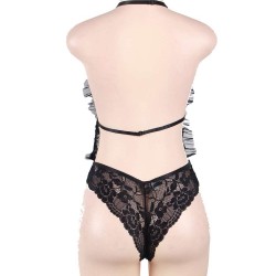 Plus Size Deep Plunge Lace Teddy Plus Size Deep Plunge Lace Teddy