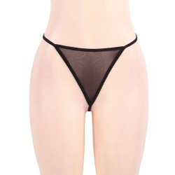 Plus Size Black Lace Backless Babydoll Set Plus Size Black Lace Backless Babydoll Set