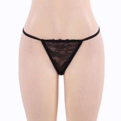 Plus Size Elegant black lace straps Babydoll Set Plus Size Elegant black lace straps Babydoll Set