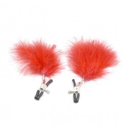 Red Feather Nipple Clips
