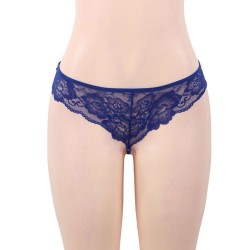 Blue Elegant Backless Fly-away Babydoll Blue Elegant Backless Fly-away Babydoll