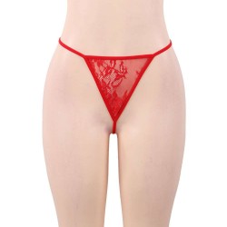 Sexy Red Eyelash Trim Lace Babydoll Set Sexy Red Eyelash Trim Lace Babydoll Set