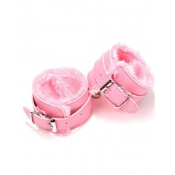 Pink SM Bondage Sex Leather Handcuffs