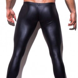 Sexy Men Leather tight Long Pants
