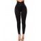 Black Lace-up High Waist Fitness Yoga Leggings