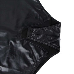 Black Lace Leather Stitching Teddy Black Lace Leather Stitching Teddy