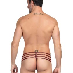 Mens Synthetic Leather Sexy Zipper Panties