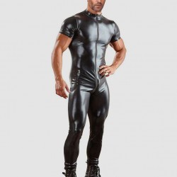 Sexy Men's Gay Leather catsuit