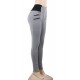 Elastic Thin Leg Zipper Design Leggings Solid Mid-calf Leggings Pants Elastic Thin Leg Zipper Design Leggings Solid Mid-calf Leggings Pants