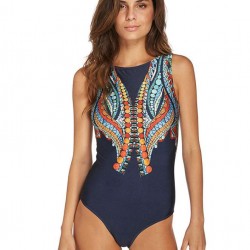 Beach Wear Print Women One Piece Swimsuit 