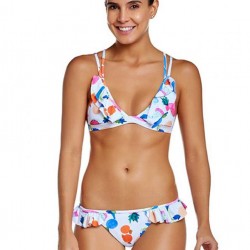 Sexy Swimsuit Print Bikini New Design Swimwear With Ruffle