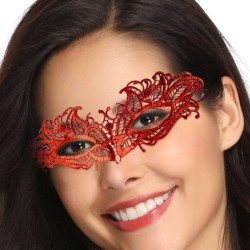 Glamorous Red Lace Eye Mask