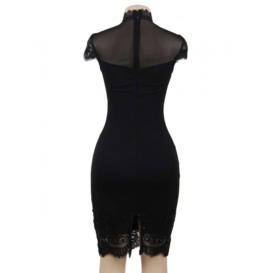 Exquisite Lace Patch Embroidered Elegant Fashion Dress Exquisite Lace Patch Embroidered Elegant Fashion Dress