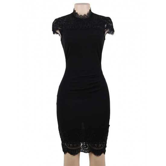 Exquisite Lace Patch Embroidered Elegant Fashion Dress Exquisite Lace Patch Embroidered Elegant Fashion Dress