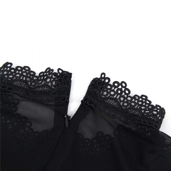 Exquisite Lace Patch Embroidered Elegant Fashion Dress Exquisite Lace Patch Embroidered Elegant Fashion Dress