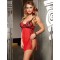 Plus Size Elegant Red Lace Sexy Babydoll