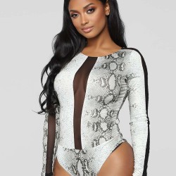 Snake Long Sleeve Lace Jumpsuit Leotard Tops Snake Long Sleeve Lace Jumpsuit Leotard Tops