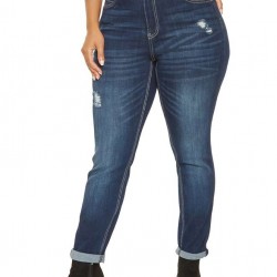 2XL-7XL Plus size  High Quality Big Hip Sexy Girls Chic Shredded Jeans