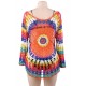 Long Sleeve Rainbow Knitted Handmade Crochet Hollow Beach Dress Long Sleeve Rainbow Knitted Handmade Crochet Hollow Beach Dress