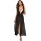 Summer Wave Pattern Long Cardigan Belt Tassel Beach Gown
