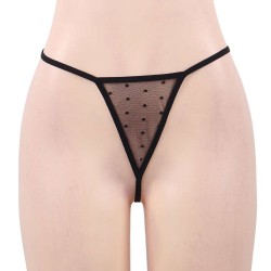 Black Sexy Lace Transparent Pajamas Underwear Set