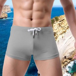 Men's Gray Swimming Trunks Jammers Endurance Quick Dry Swimming Trunks